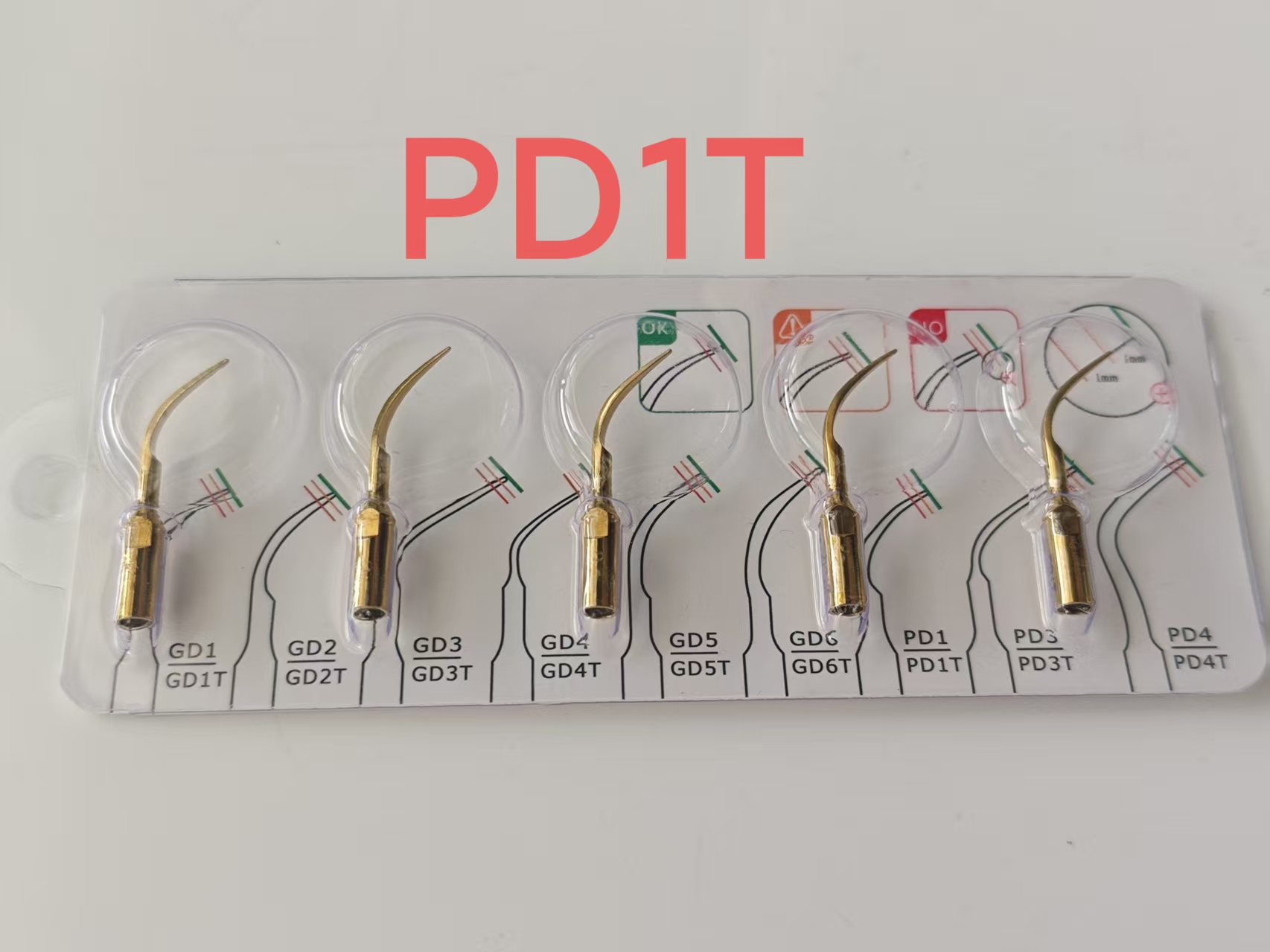 5Pcs Titanium Gold Dental Ultr - Dental Scaler Ultrasonic recension och pris